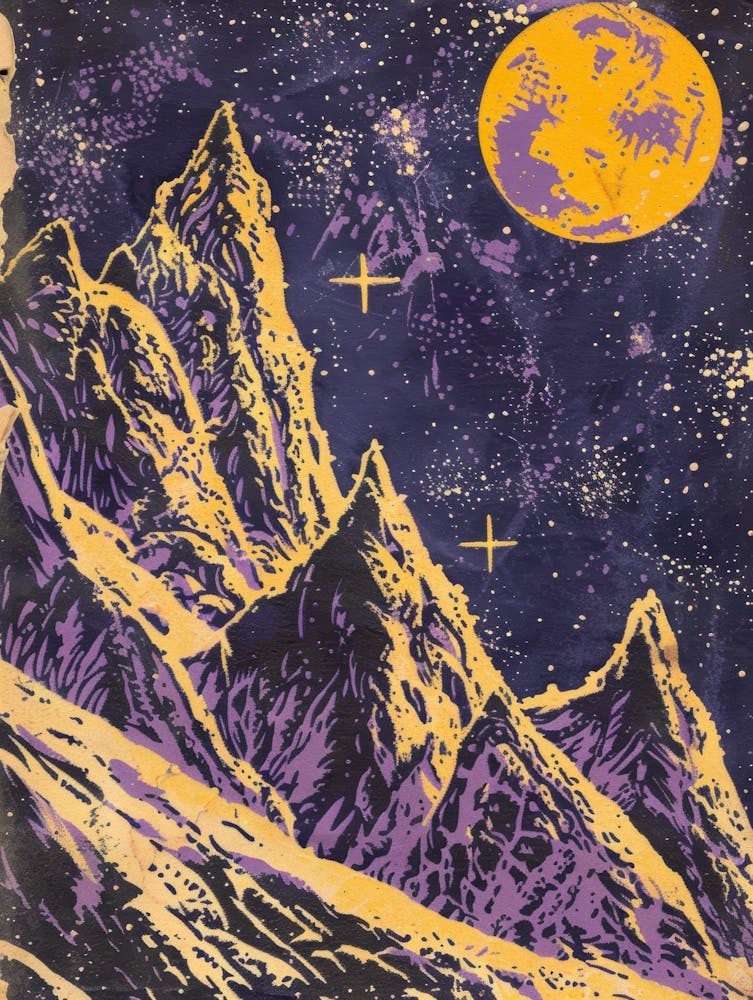 Mond und Berge 5