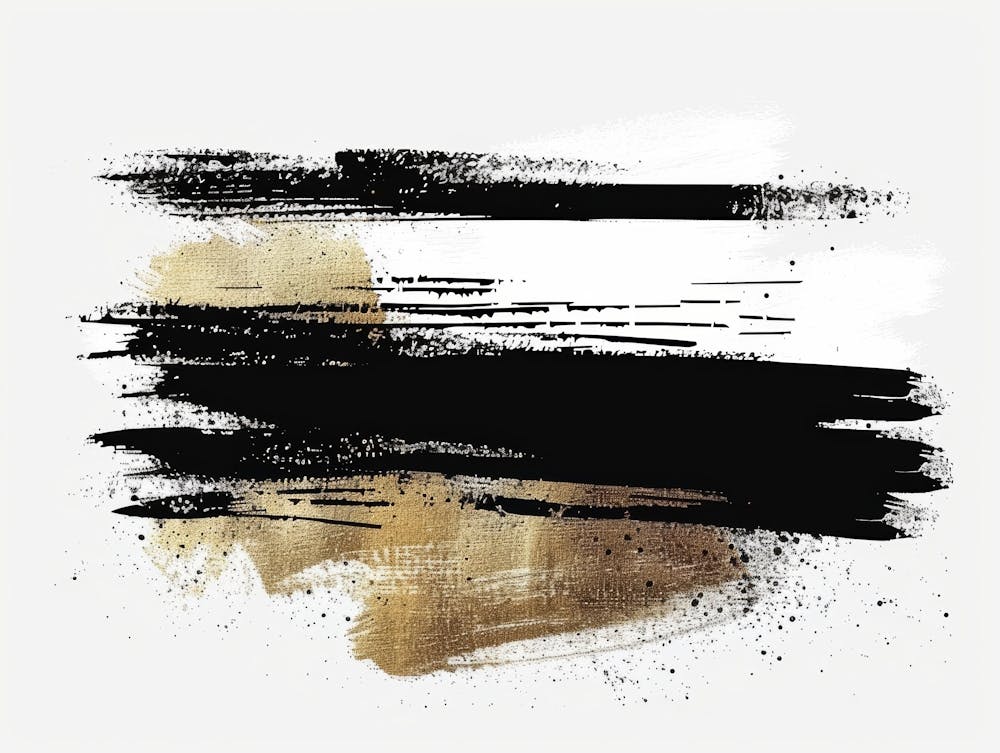 Black And Gold Brush Strokes 21