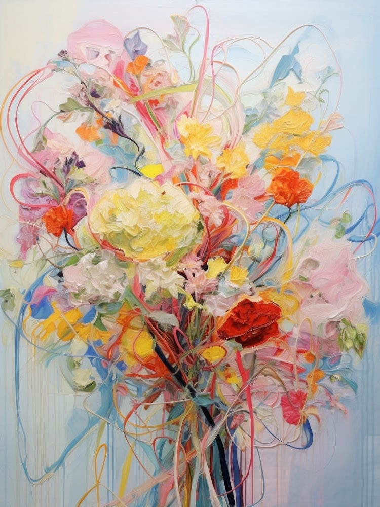 Abstract Flower Painting Celosia 2