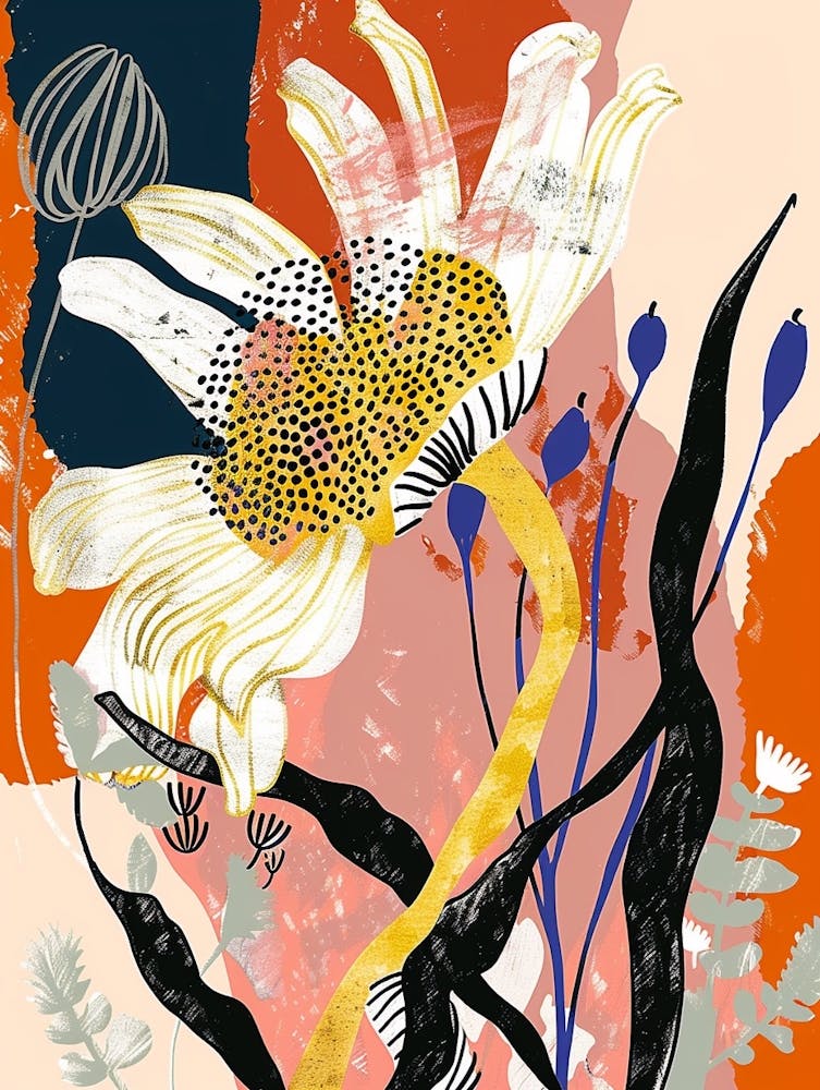 Colourful Flower Illustration Daisy 4