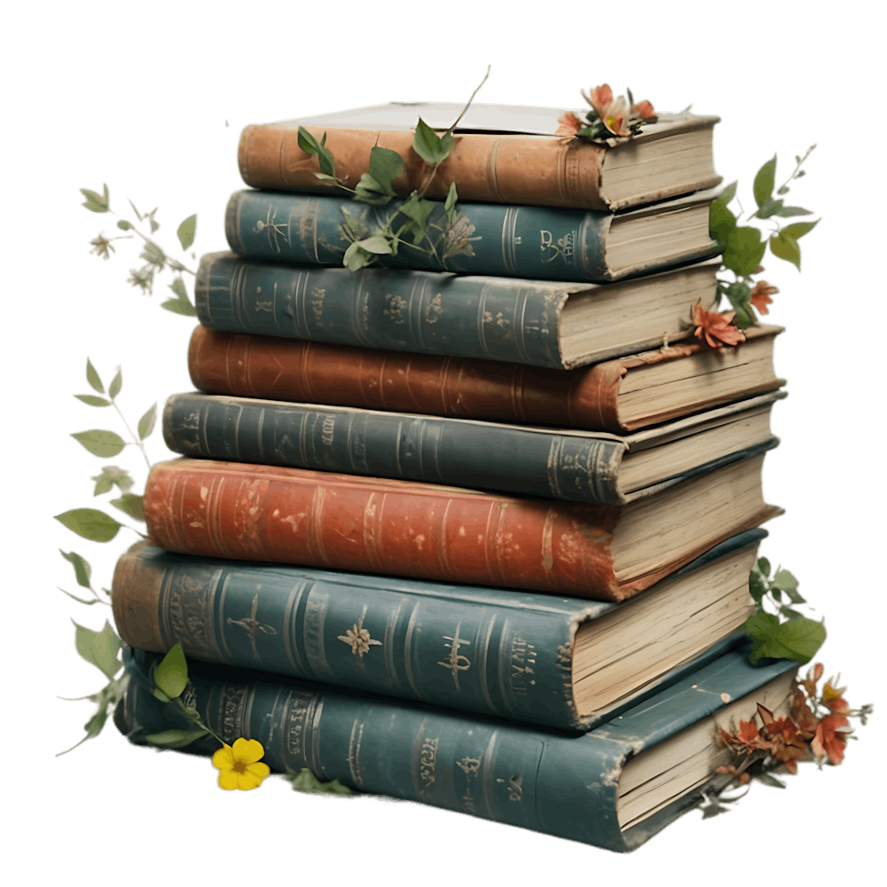 Books With Flowers 3