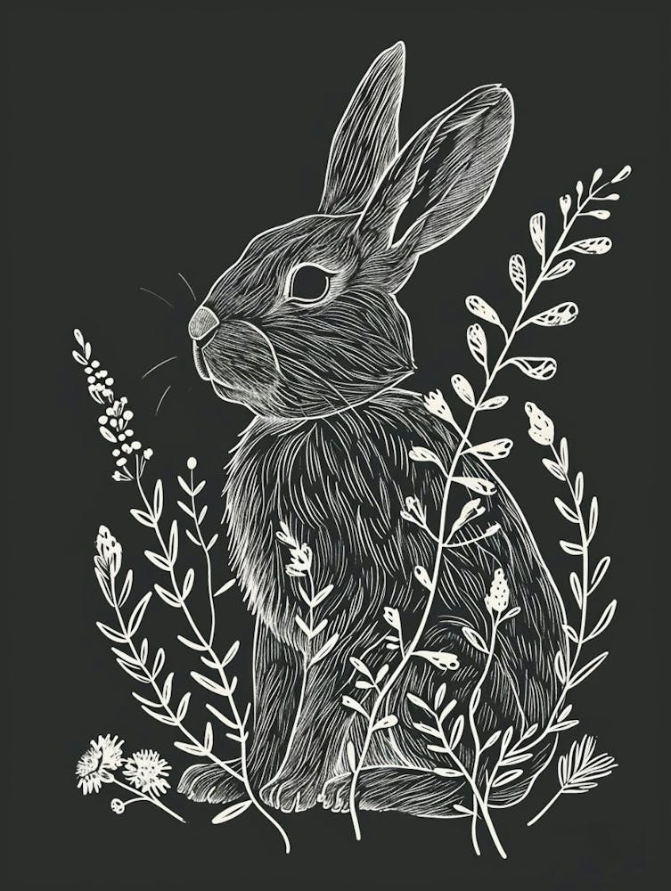 Britannia Petite Rabbit Minimalist Illustration 1