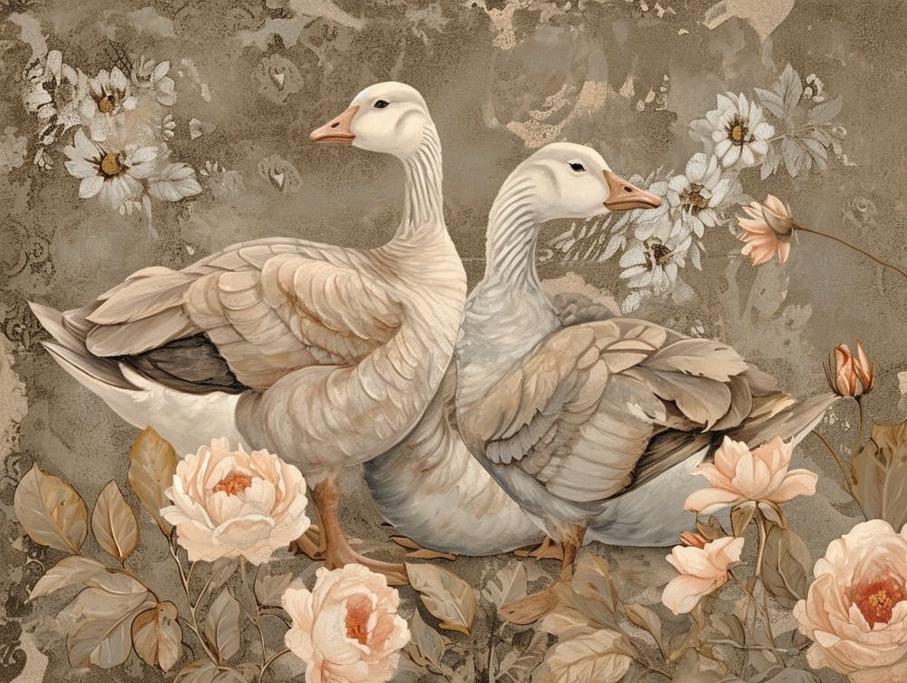 Florale Tierillustration Gans 3