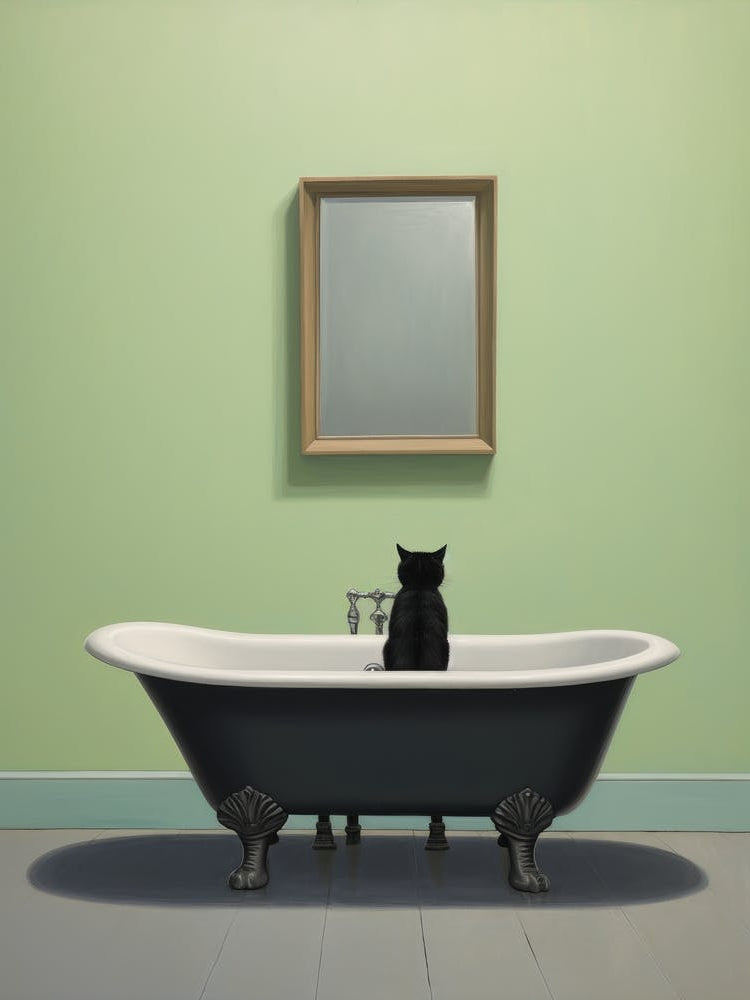 Cat In Bathtub 1