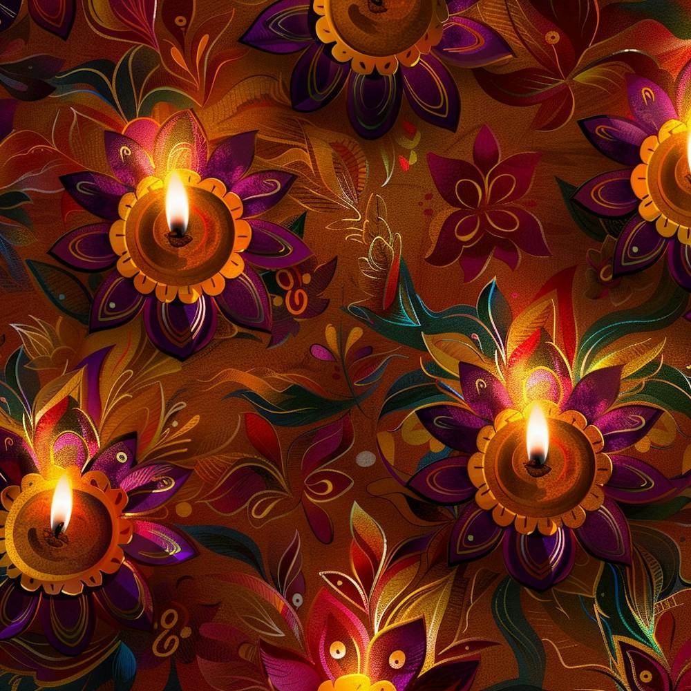 Diwali Themed Banner Texture Featuring Rangoli P