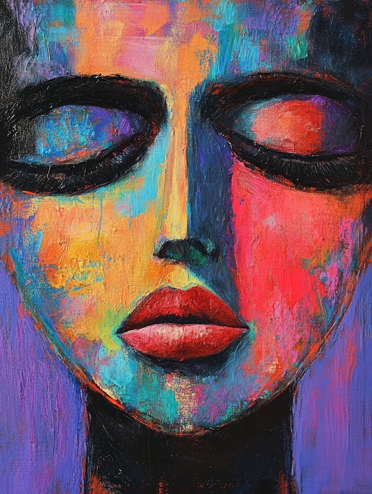 Visage de Femme Acrylique
