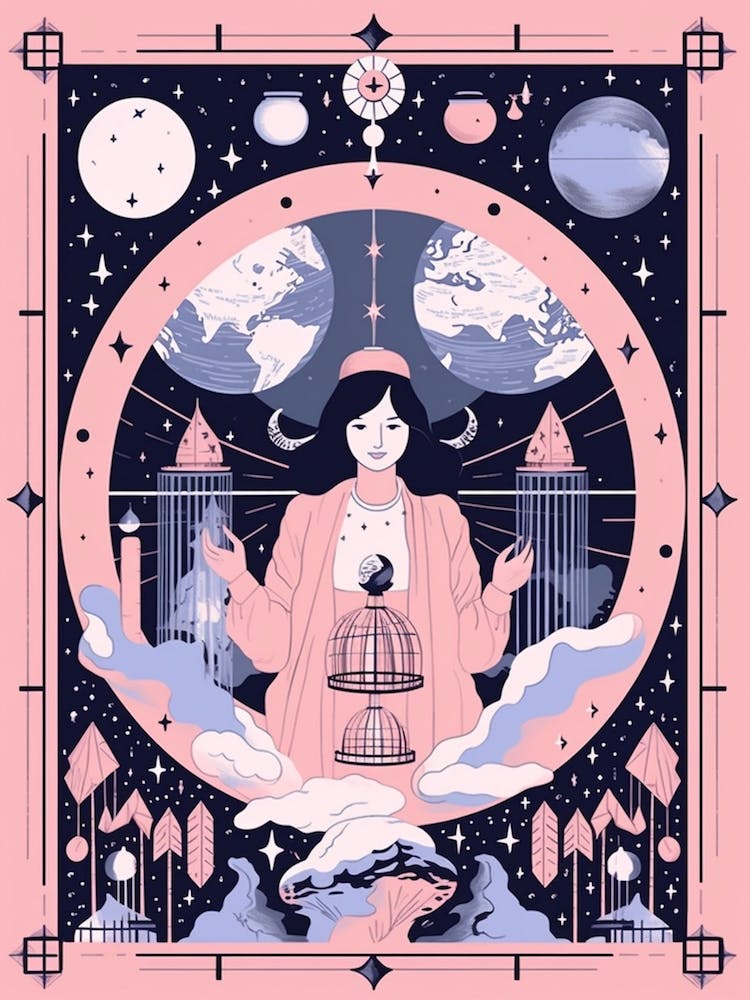 Pink Abstract World Tarot Style 2