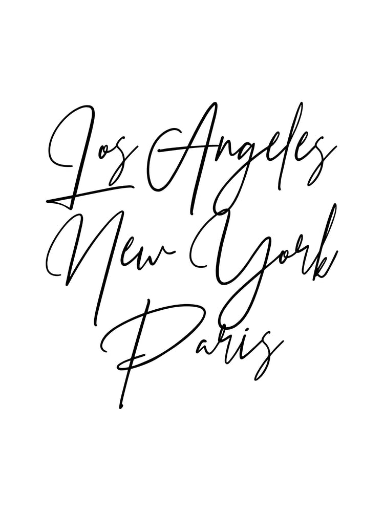 Los Angeles New York Paris Script