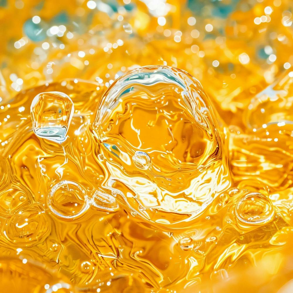 Close Up Of Yellow Liquid