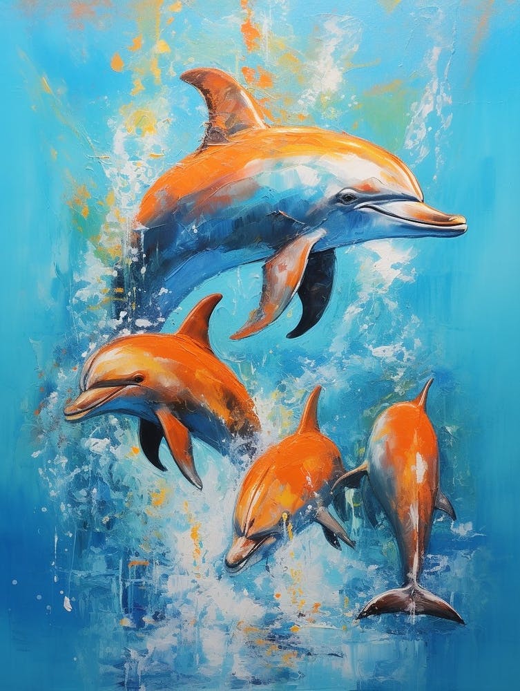 Dolphin Abstract Pop Art 2