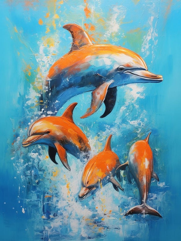 Dolphin Abstract Pop Art 2