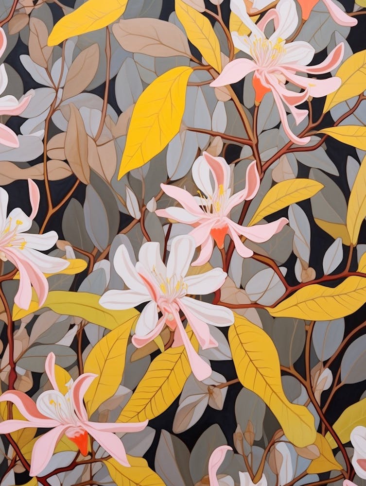 Honeysuckle 3 Flower Painting