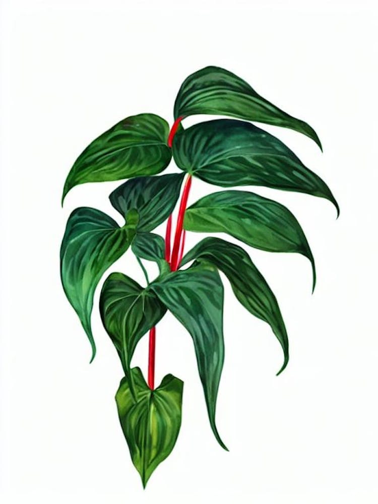Anthurium (Anthurium Clarinervium) Watercolor