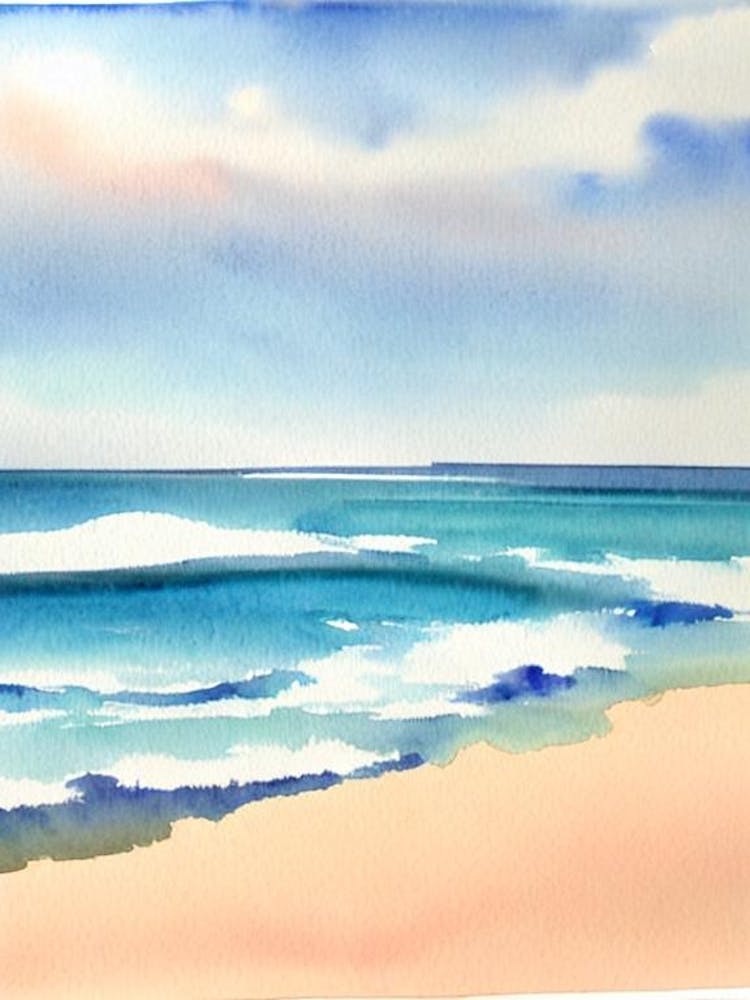 Coogee Beach 4, Australia Aquarell