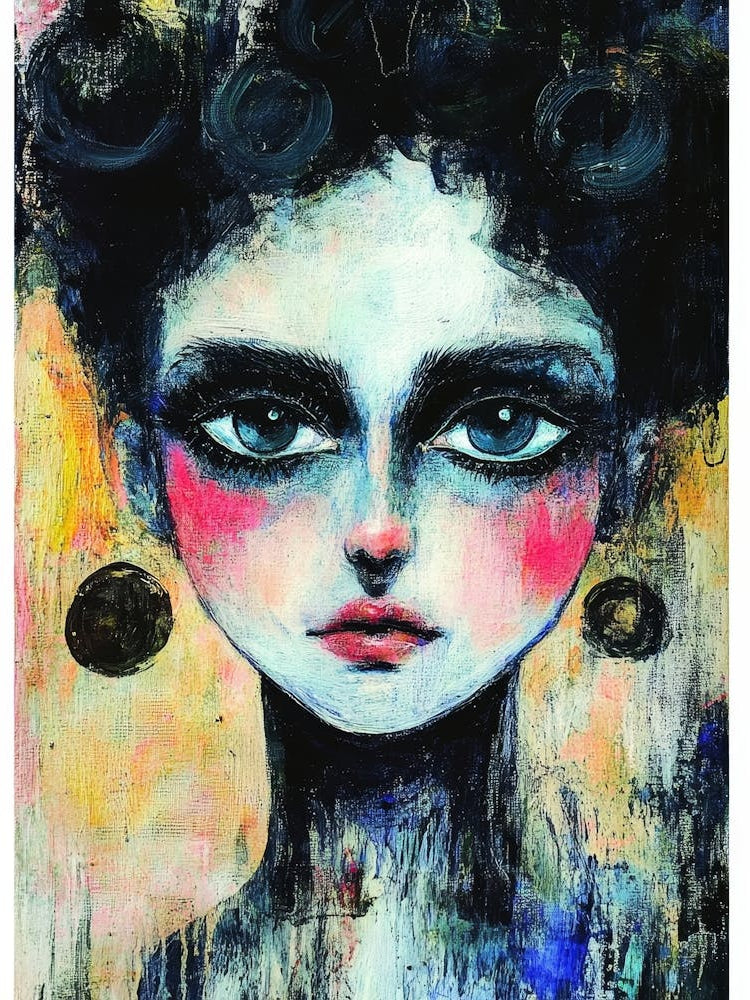 Face Of A Woman Big Eyes