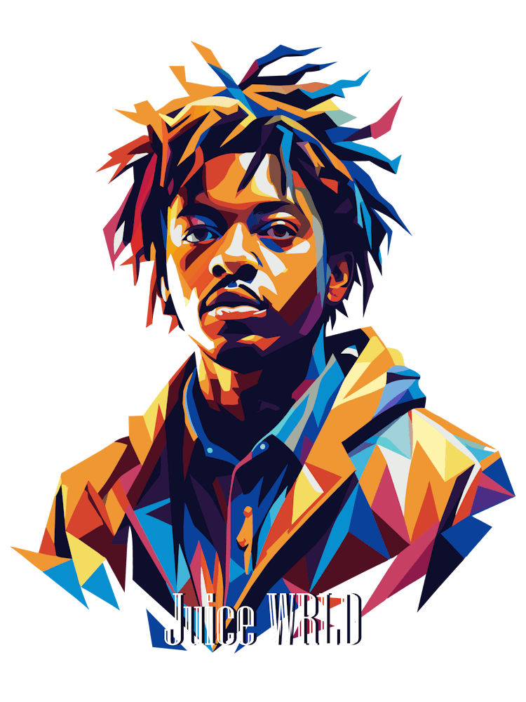 Juice Wrld 01 Portrait Music Icon Style WPAP Pop Art
