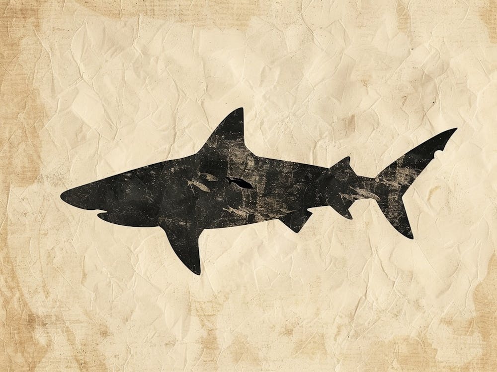 Smallscale Cookiecutter Shark Silhouette 1