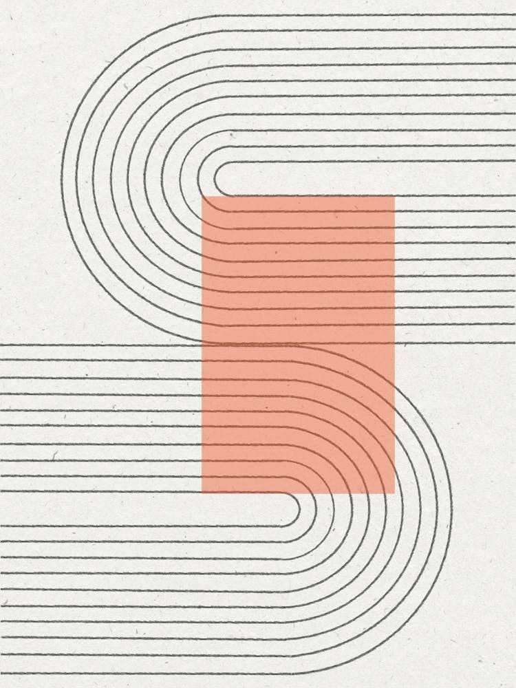 Peachy Abstract Minimalist