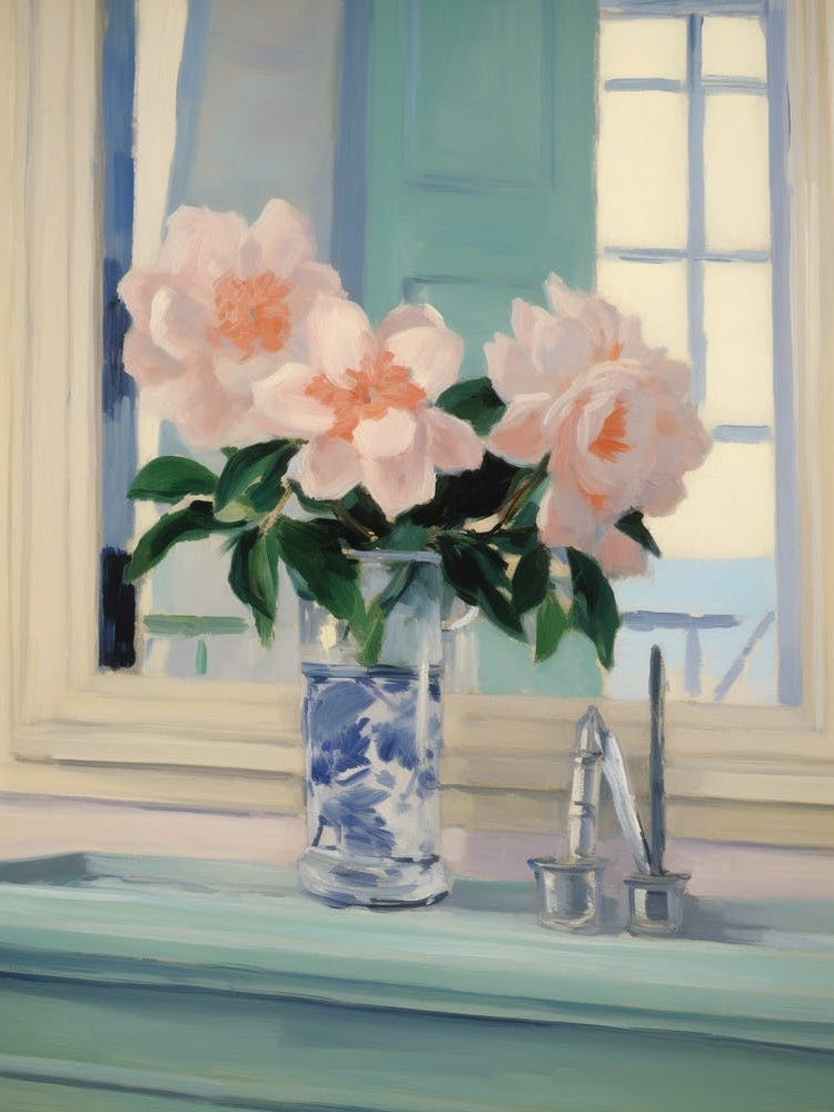 A Vase With Camellia, Flower Bouquet 1