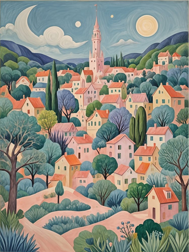 Fantasy Village At Night