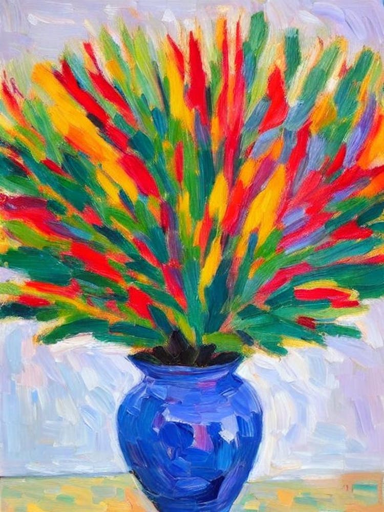 Rainbow Leaf Matisse Inspired Flower