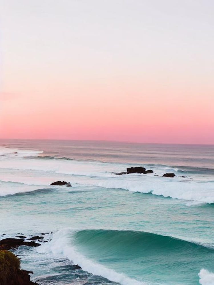 Fingal Head Beach, Australia Pink Photography 1