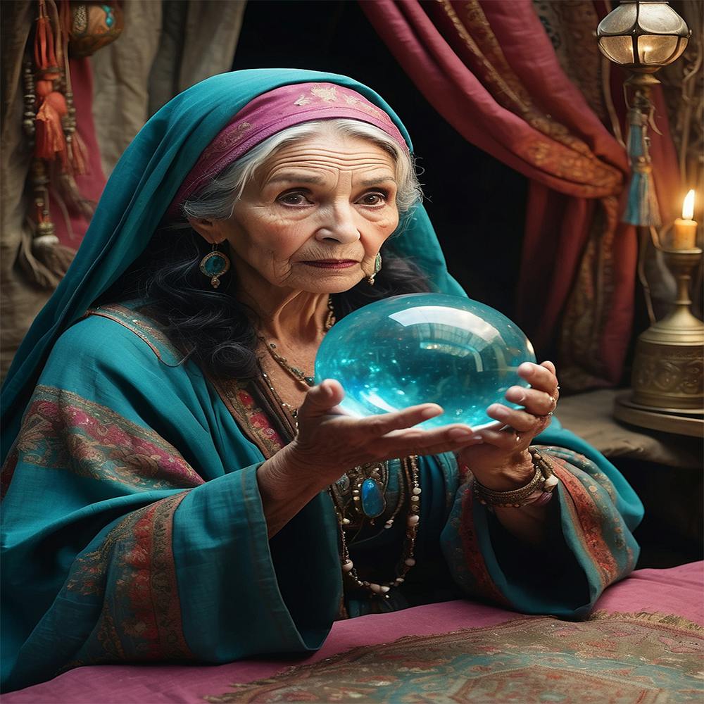 Woman Holding A Crystal Ball 1