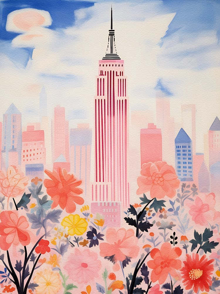 New York Watercolor Painting