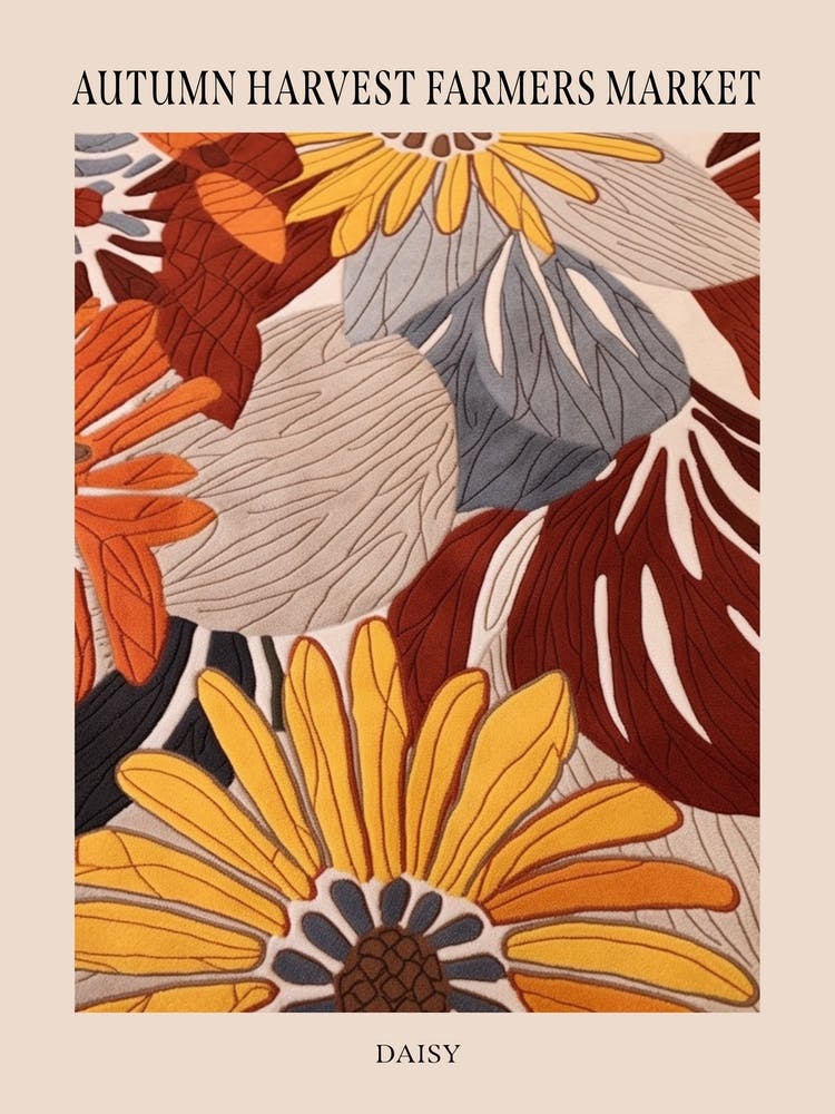 Fall Botanicals Daisy Poster