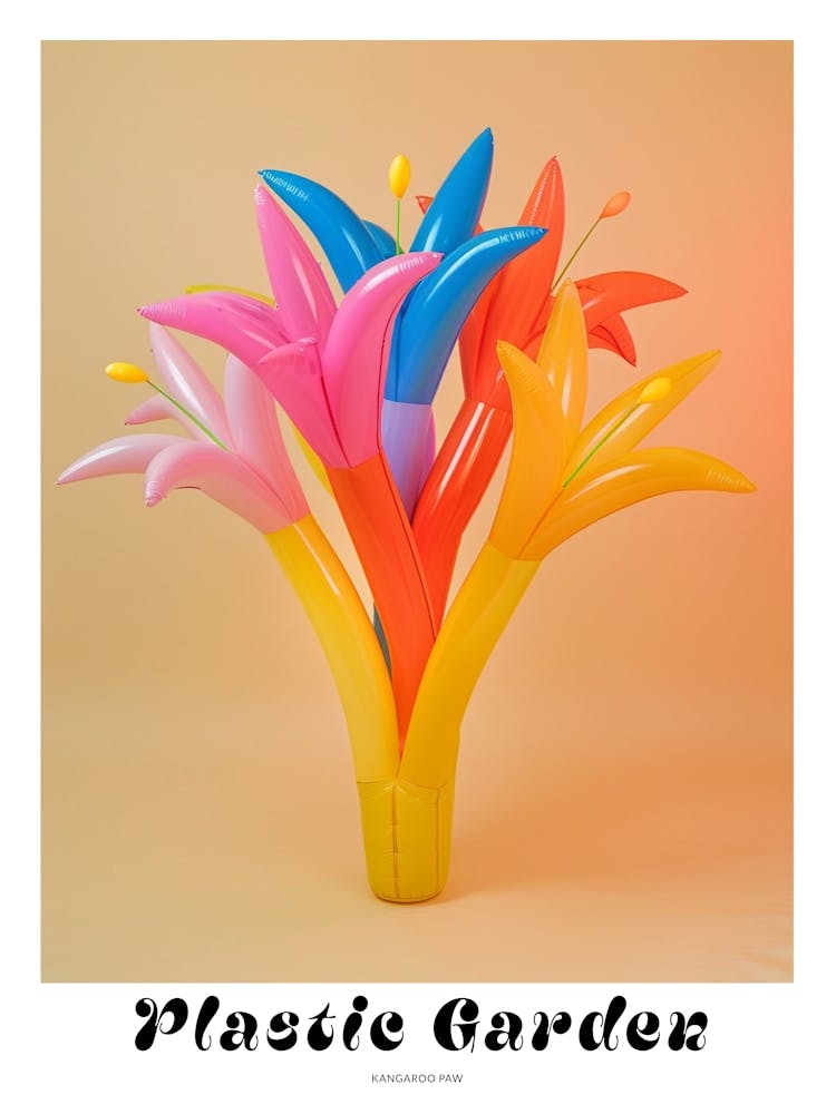 Affiche Fleurs Gonflables Rêveuses Patte de Kangourou 1