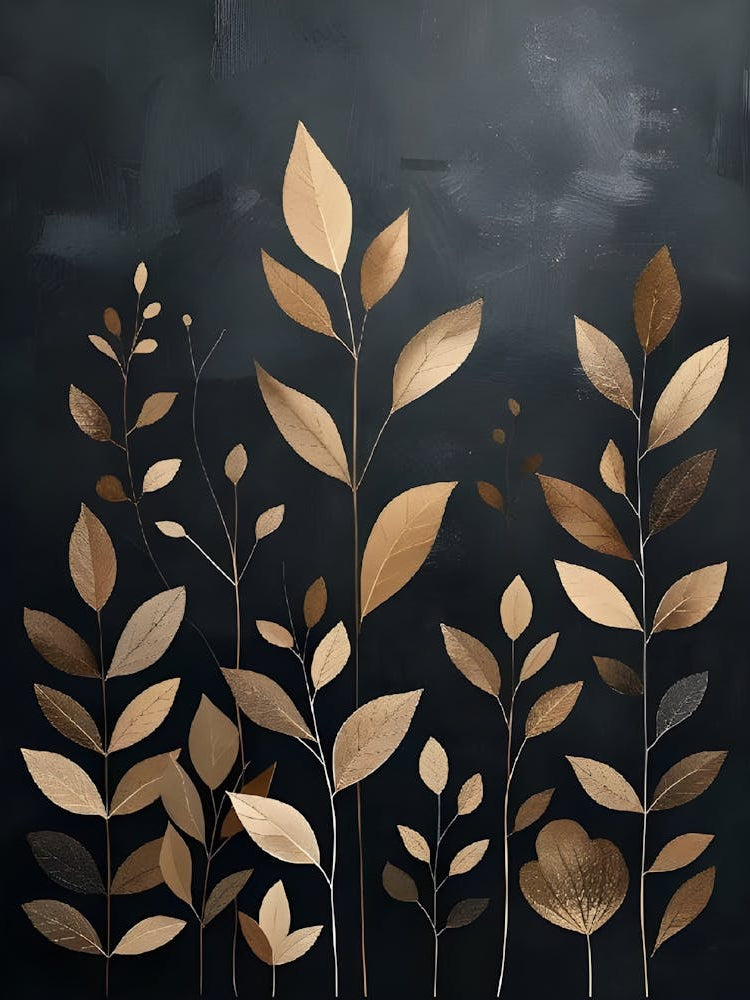 Gold Leaves Canvas Print