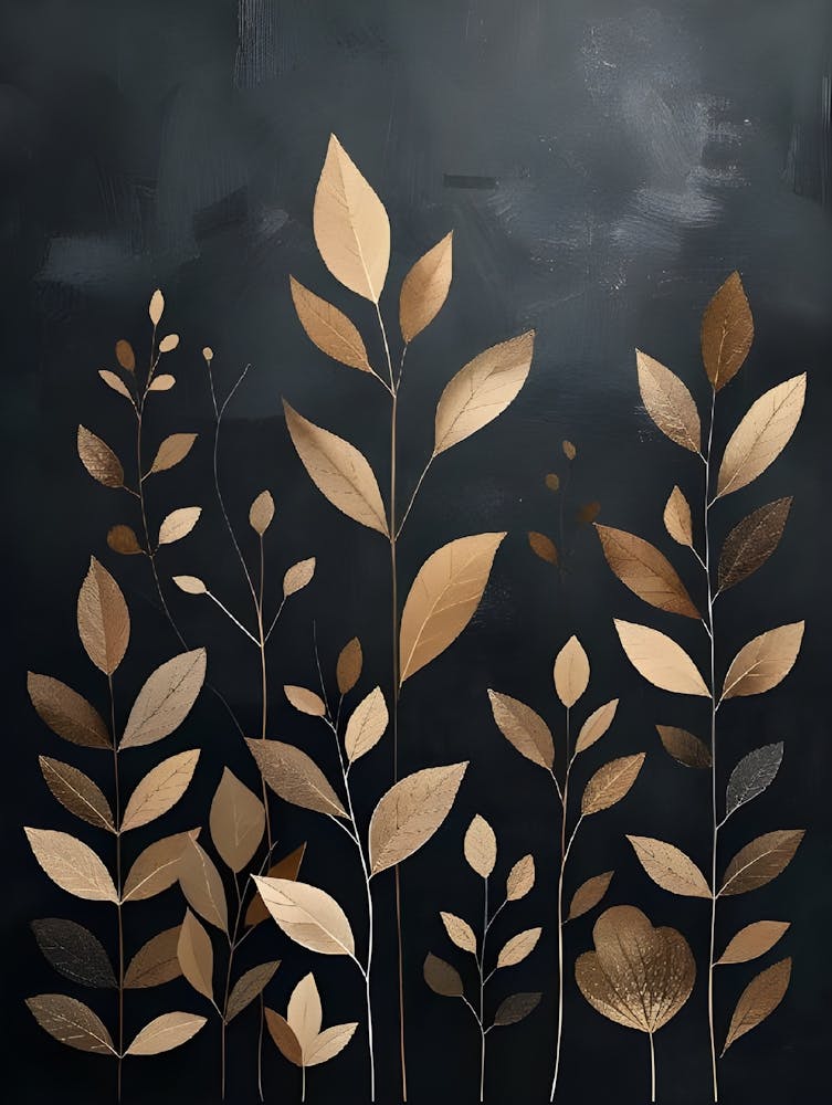 Gold Leaves Canvas Print