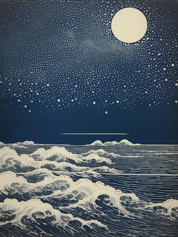 Moonlight Over The Ocean 4