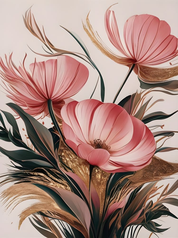 Pink Flowers In A Vase