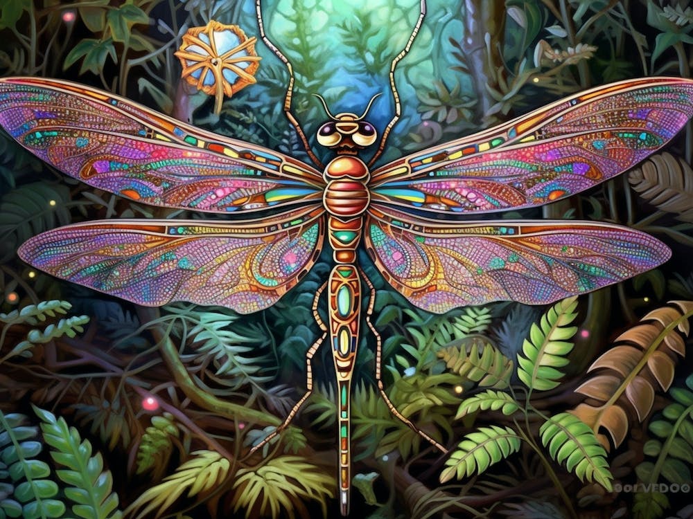 Dragonfly Blue Eyed Darner Bright Colours 2