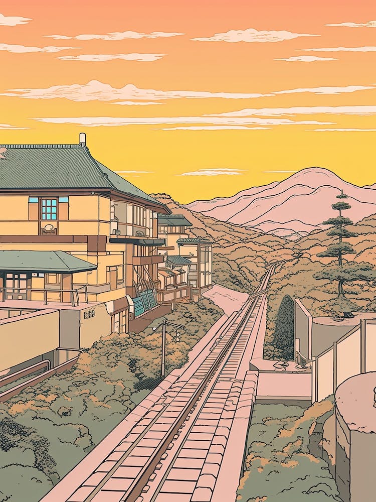 Osaka Japan Travel Illustration 3