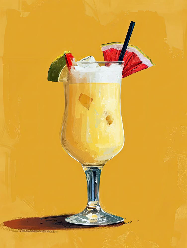 Yellow Tropical Cocktail 4