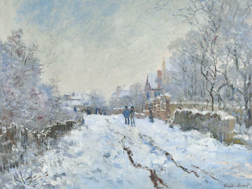 Snow Scene At Argenteuil, Claude Monet