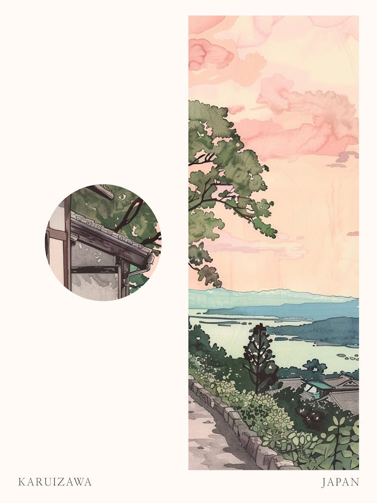 Karuizawa Japan 1 Cut Out Travel Poster