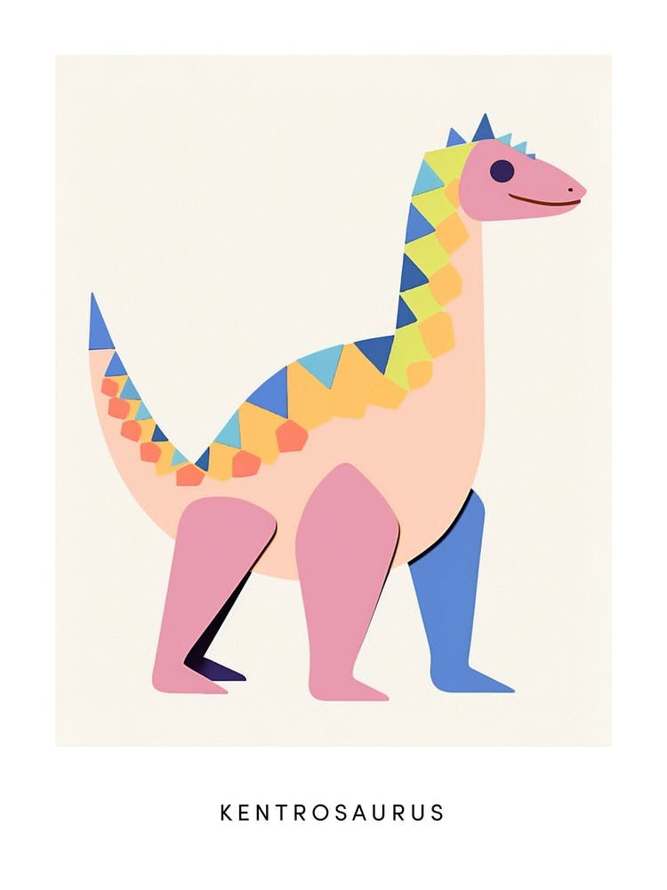 Nursery Dinosaur Art Kentrosaurus 1 Poster