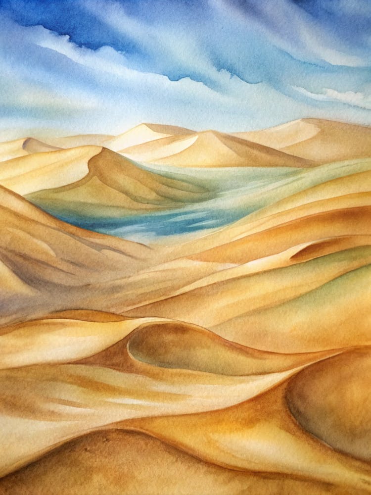 A Representation Of Sand Dunes Creating Natural Wa (1)