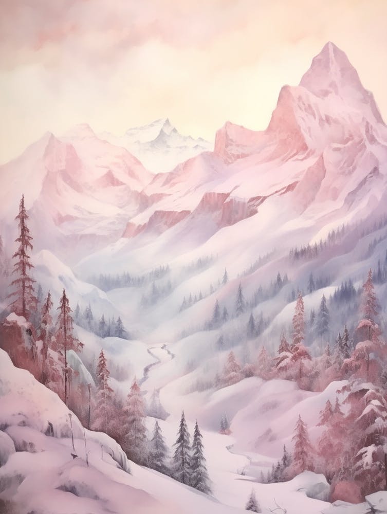 Dreamy Winter Painting Triglav National Park Slovenia 3