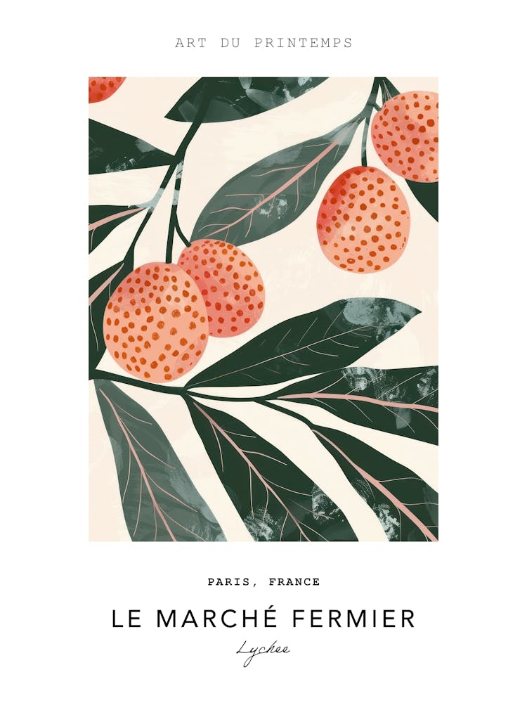 Lychee Le Marche Fermier Poster 2
