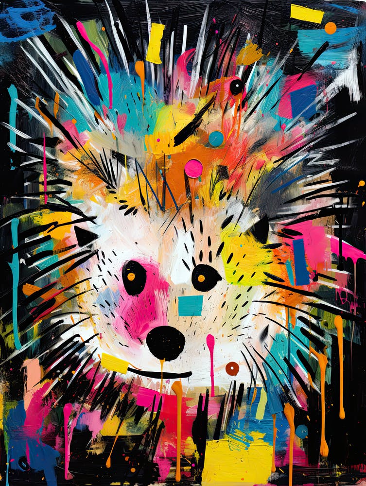 Art in the Urban Wild: Hedgehog Basquiat style