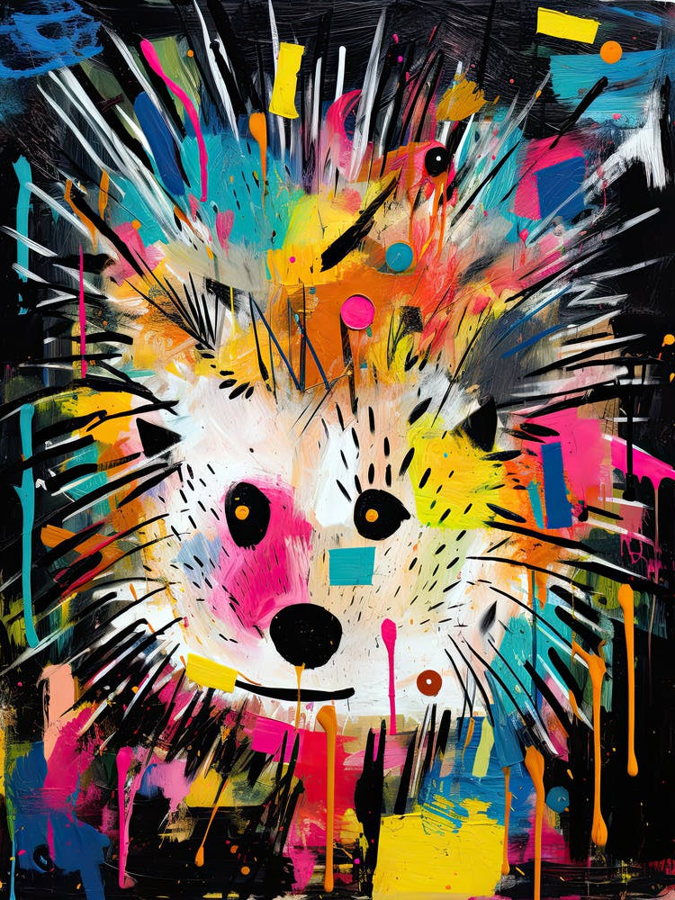 Art in the Urban Wild: Hedgehog Basquiat style
