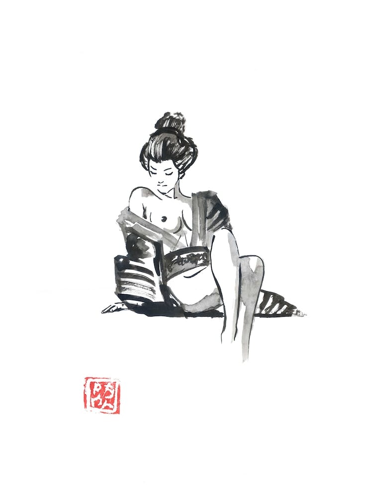 Geisha At The Beach