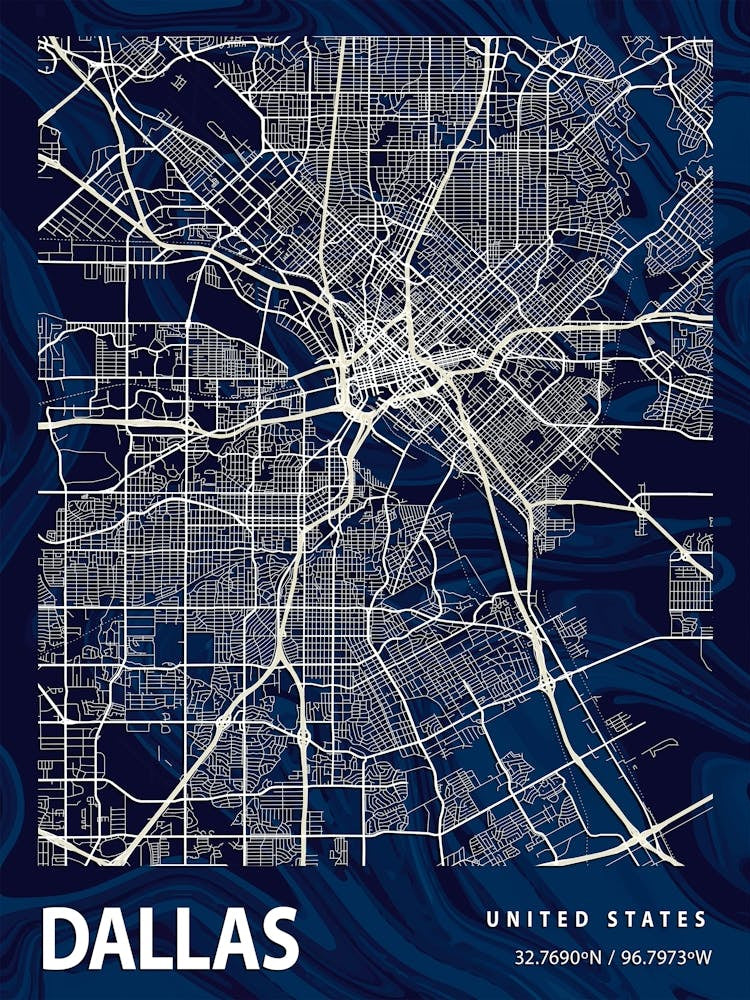 Dallas Crocus Marble Map
