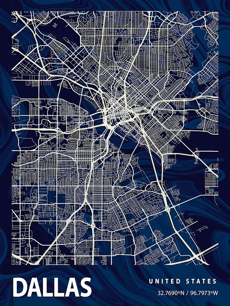Dallas Crocus Marble Map