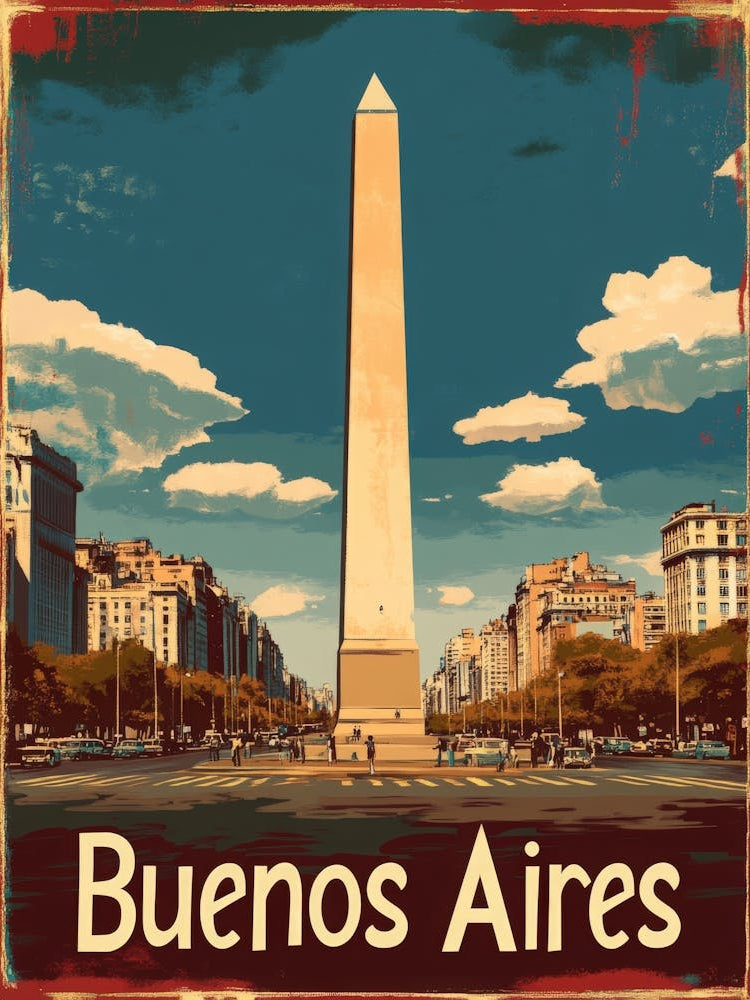 Aihrgdesign A Vintage Travel Poster Of Buenos Aires