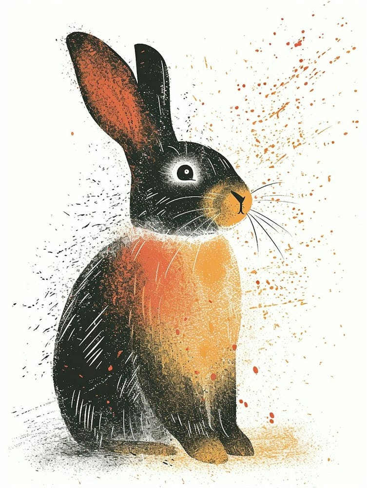 Dutch Rabbit Nursery Illustration 2